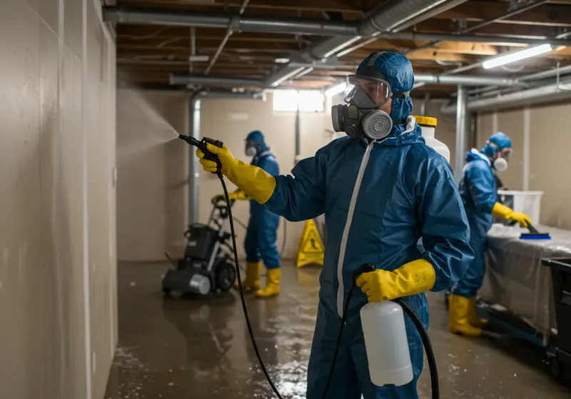Basement Sanitization and Antimicrobial Treatment process in Lindsborg, KS